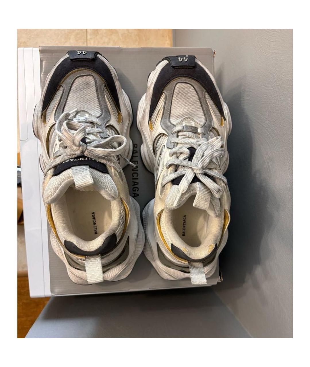 BALENCIAGA Серые текстильные низкие кроссовки / кеды, фото 3