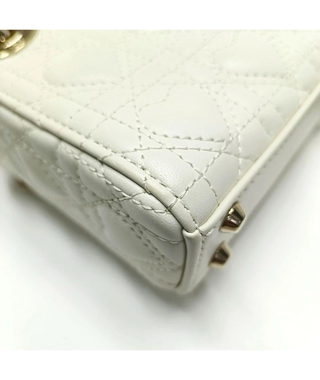 CHRISTIAN DIOR Бежевая кожаная сумка через плечо, фото 6