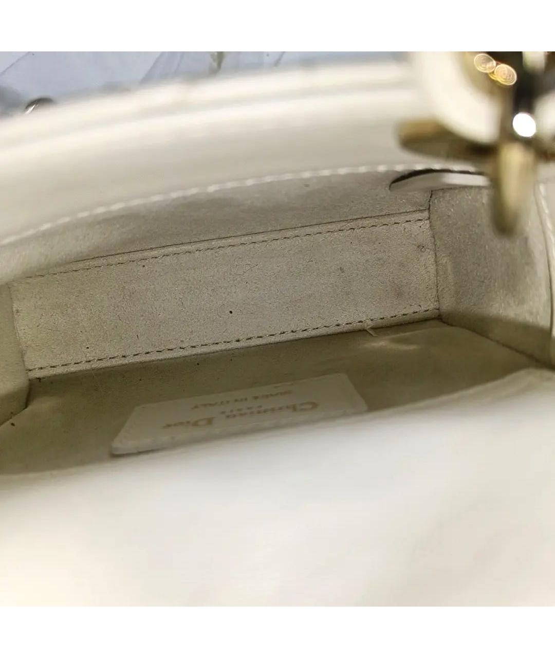 CHRISTIAN DIOR Бежевая кожаная сумка через плечо, фото 4