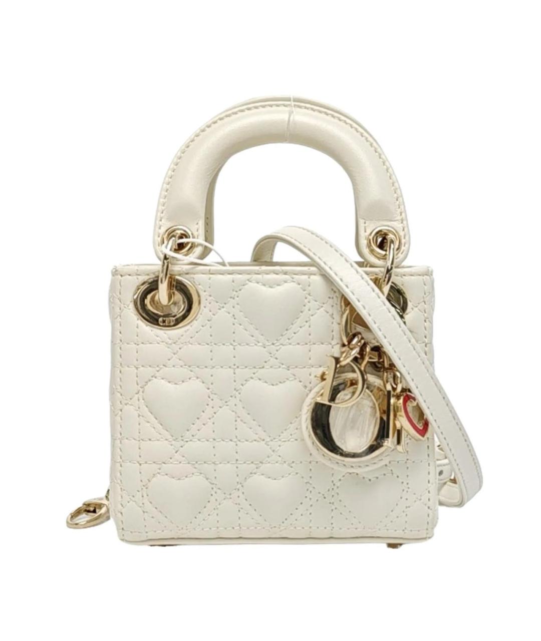 CHRISTIAN DIOR Бежевая кожаная сумка через плечо, фото 9