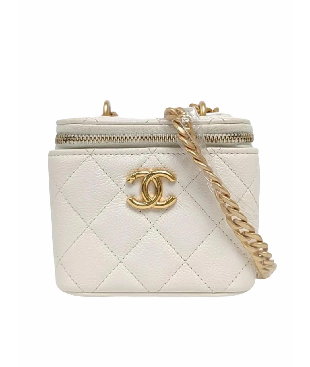 CHANEL Бежевая кожаная сумка через плечо, фото 1