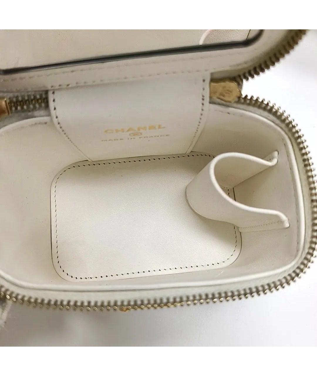 CHANEL Бежевая кожаная сумка через плечо, фото 6