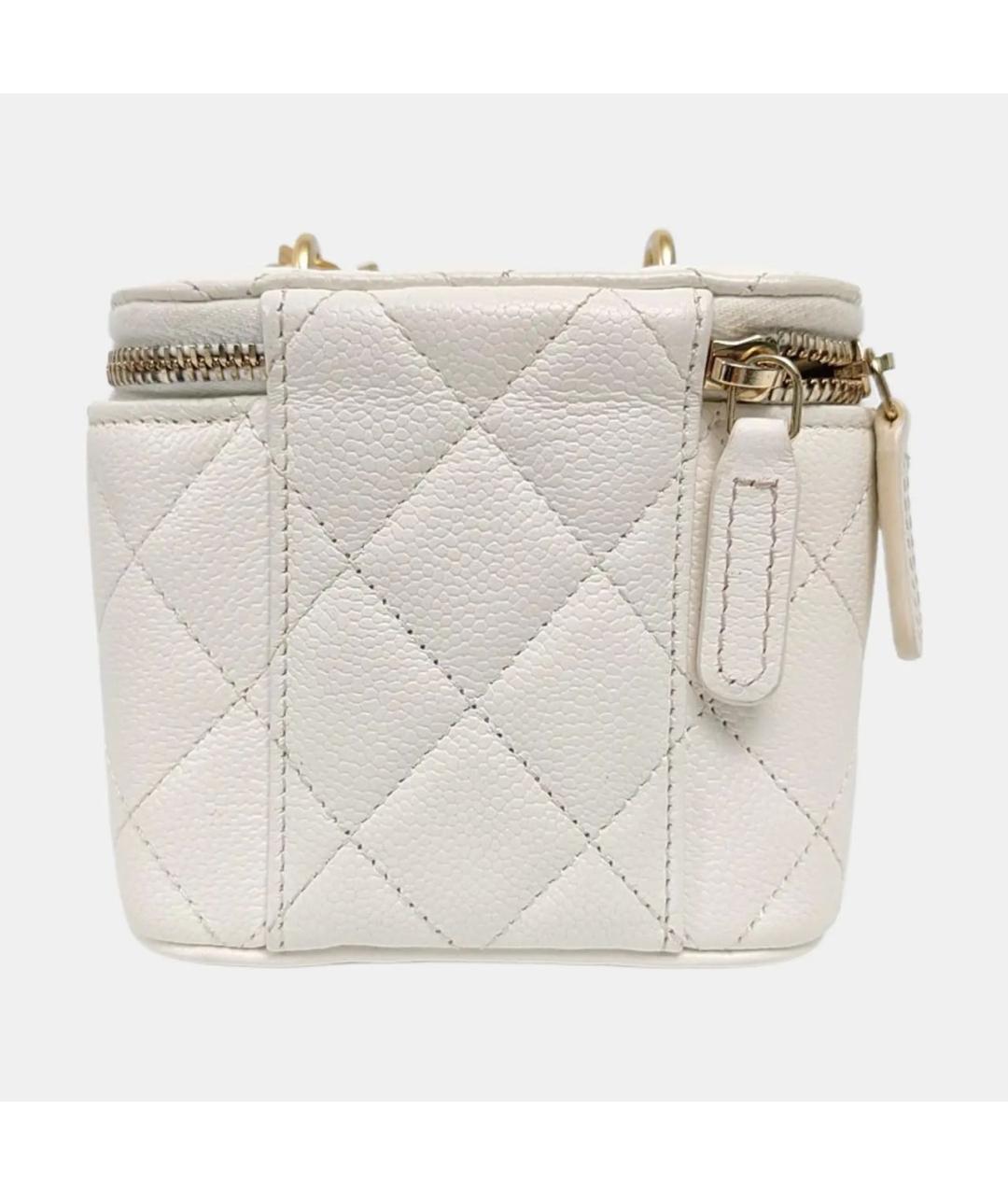 CHANEL Бежевая кожаная сумка через плечо, фото 4