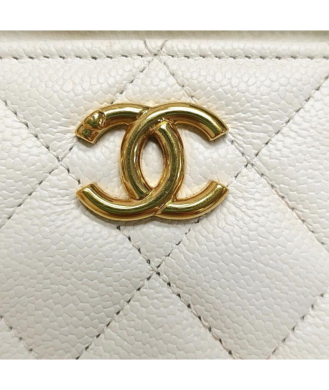 CHANEL Бежевая кожаная сумка через плечо, фото 7