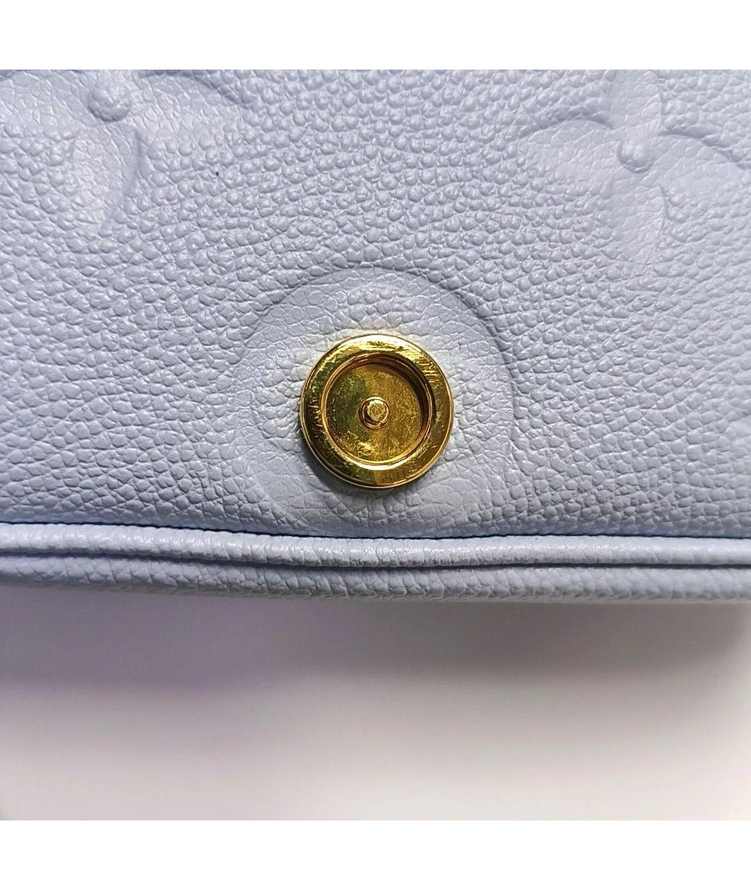 LOUIS VUITTON Голубая кожаная сумка через плечо, фото 7