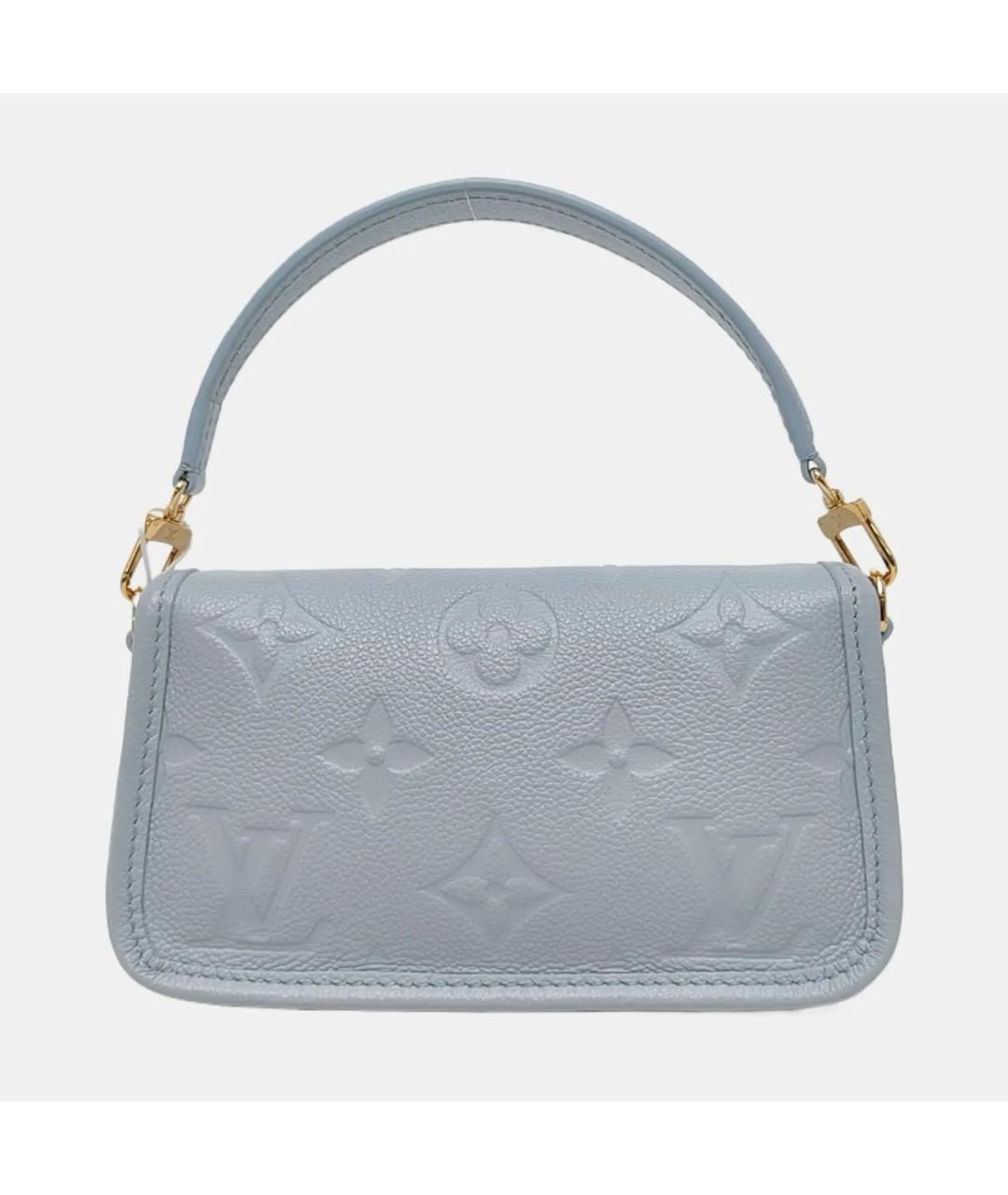 LOUIS VUITTON Голубая кожаная сумка через плечо, фото 4