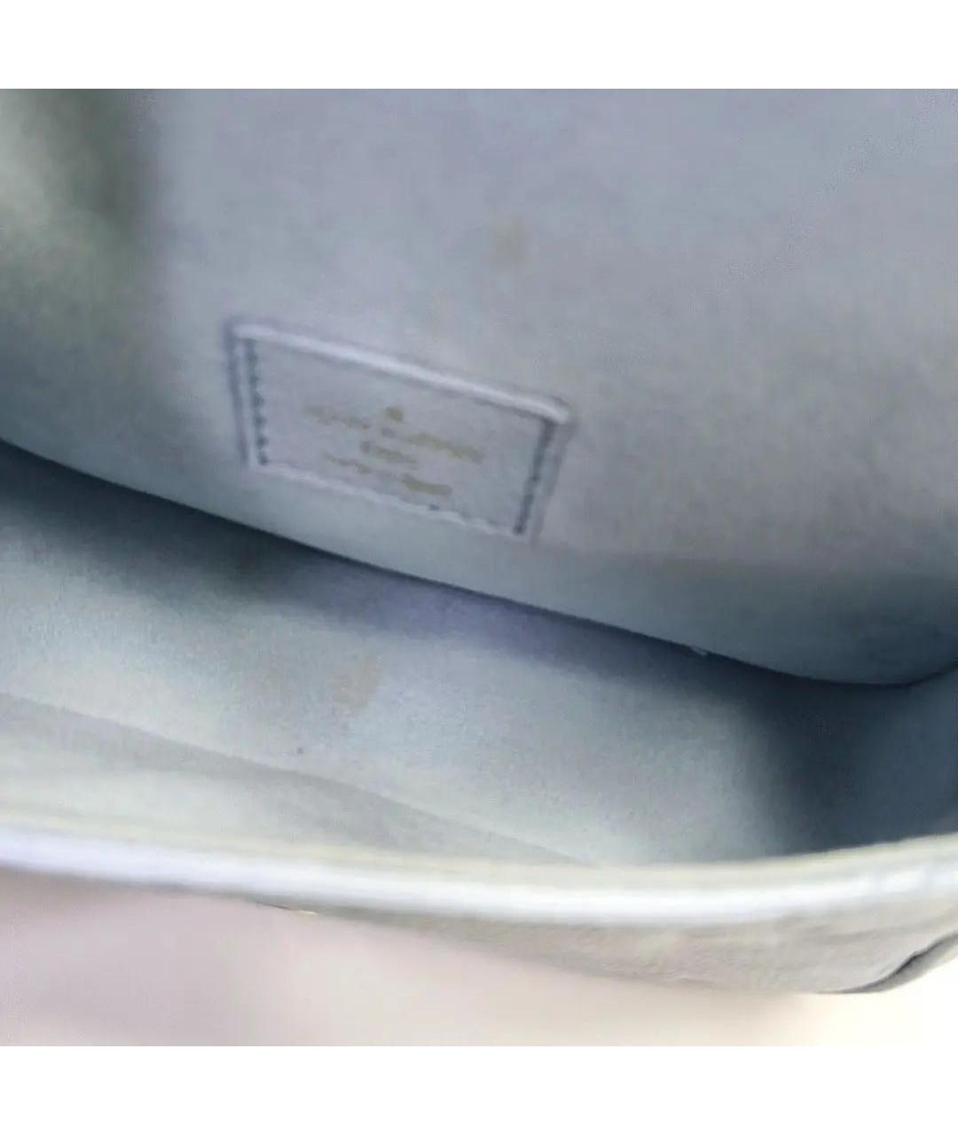 LOUIS VUITTON Голубая кожаная сумка через плечо, фото 6