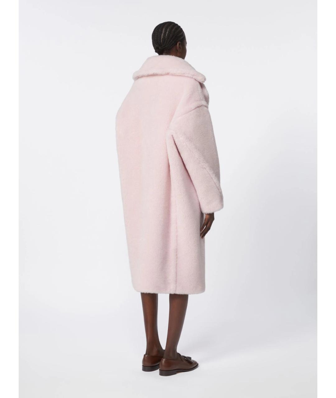 MAX MARA Розовое шерстяное пальто, фото 4