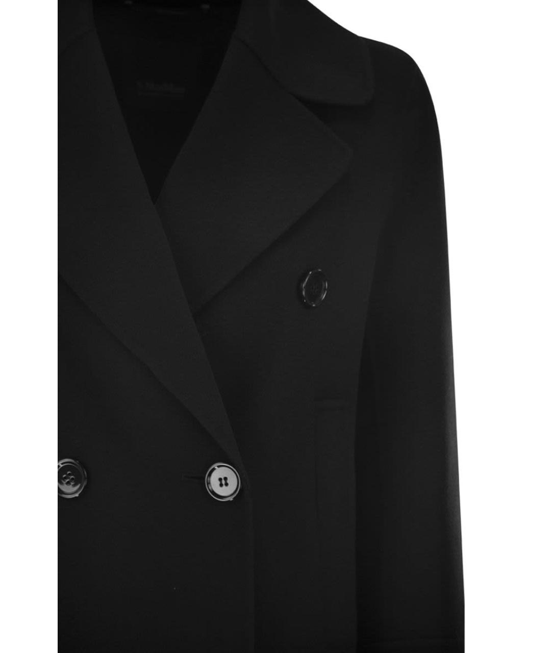 'S MAX MARA Черное шерстяное пальто, фото 4
