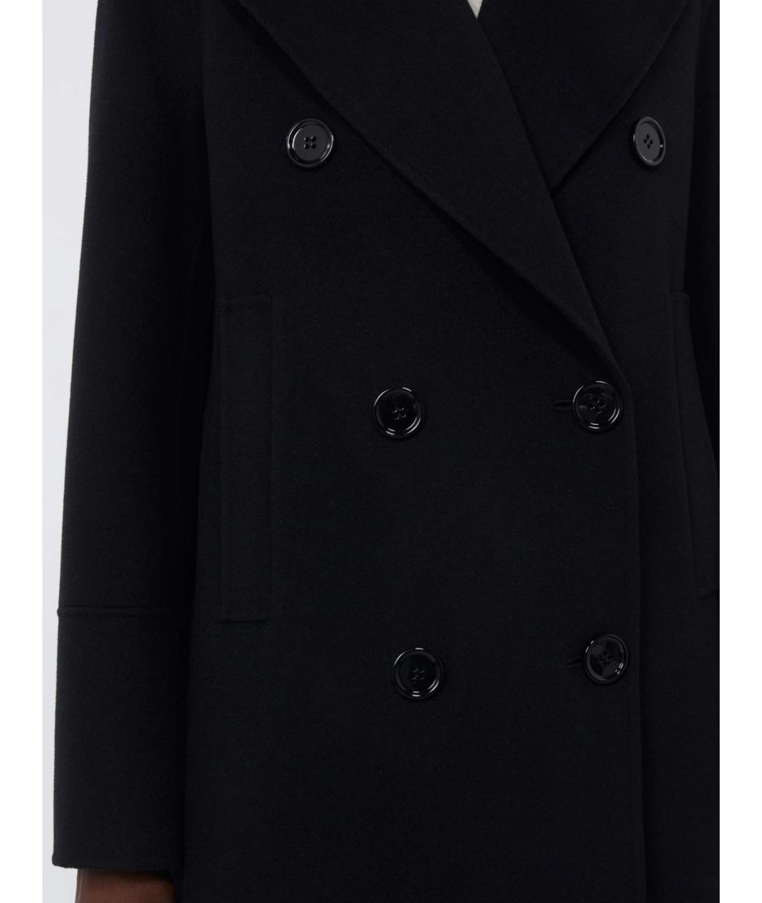 'S MAX MARA Черное шерстяное пальто, фото 5