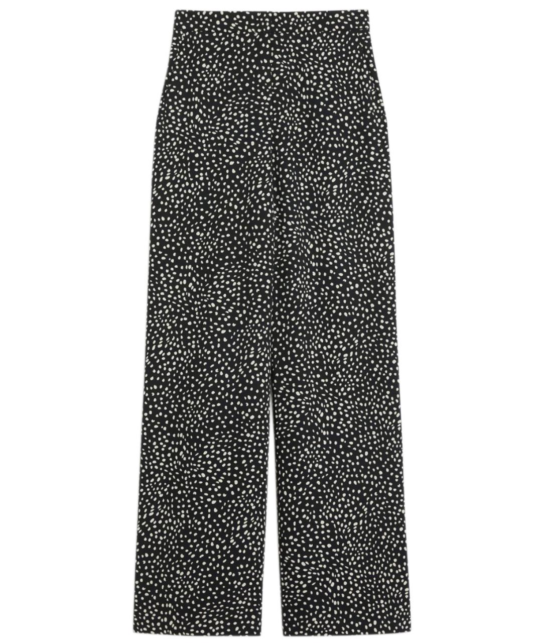 MAX MARA STUDIO Черные полиэстеровые прямые брюки, фото 1