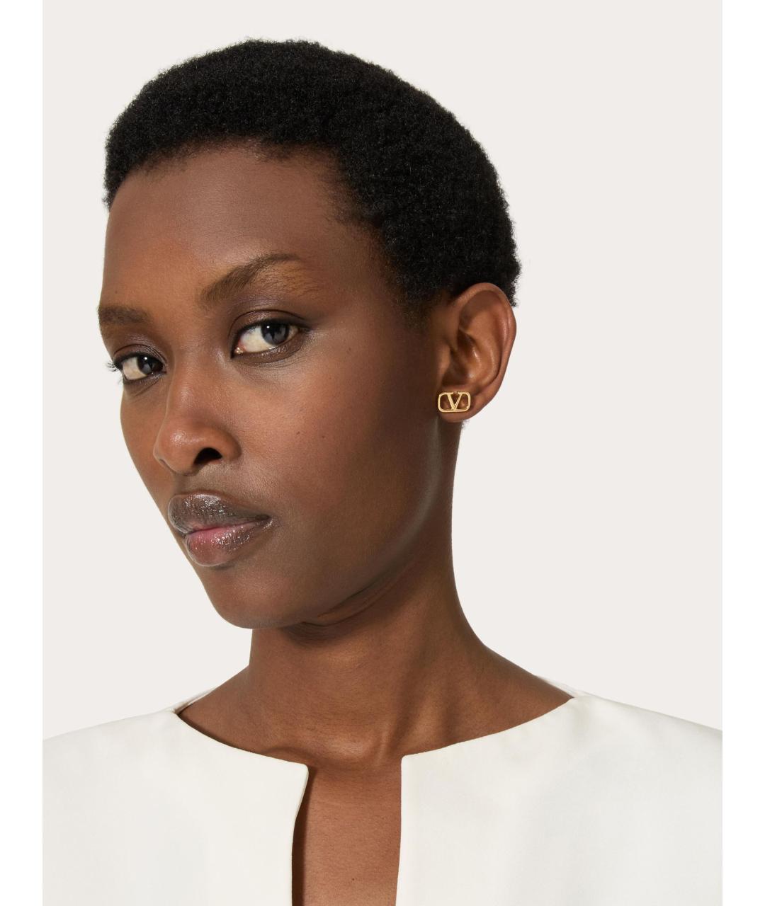 VALENTINO Золотые металлические серьги, фото 5