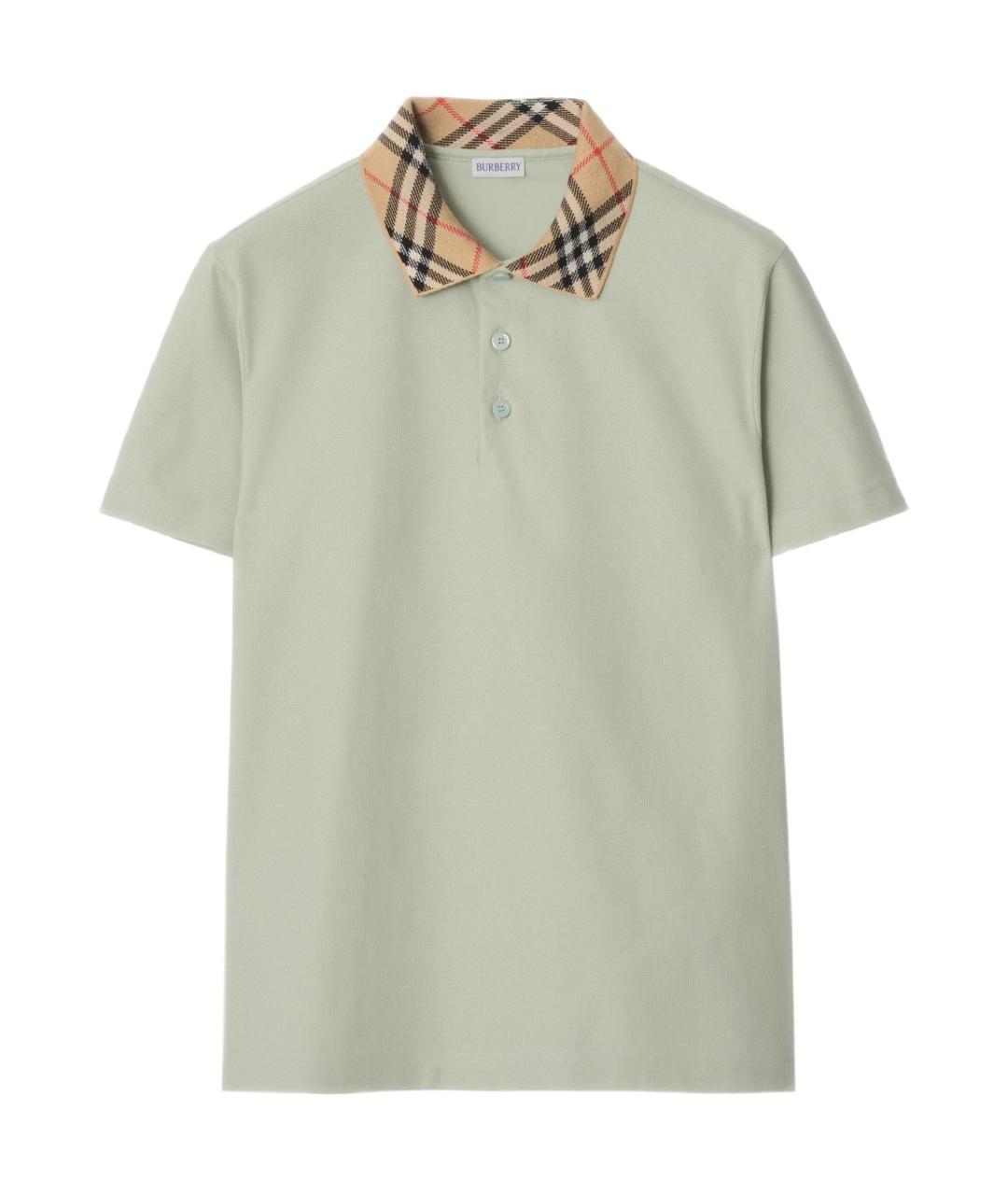 BURBERRY Зеленая хлопковая футболка, фото 1