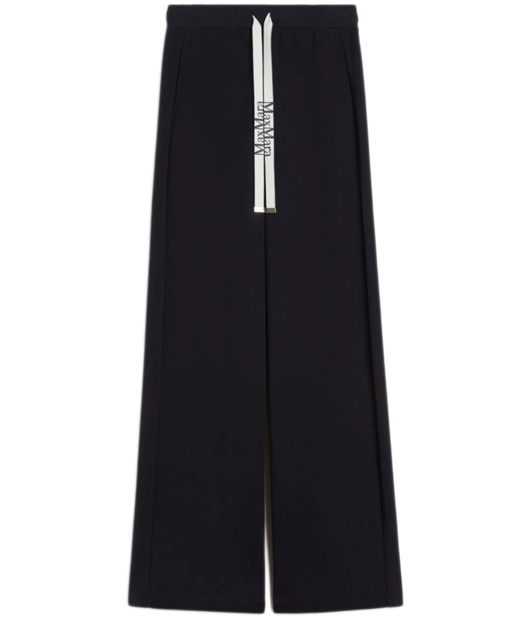 'S MAX MARA Синие хлопковые прямые брюки, фото 1