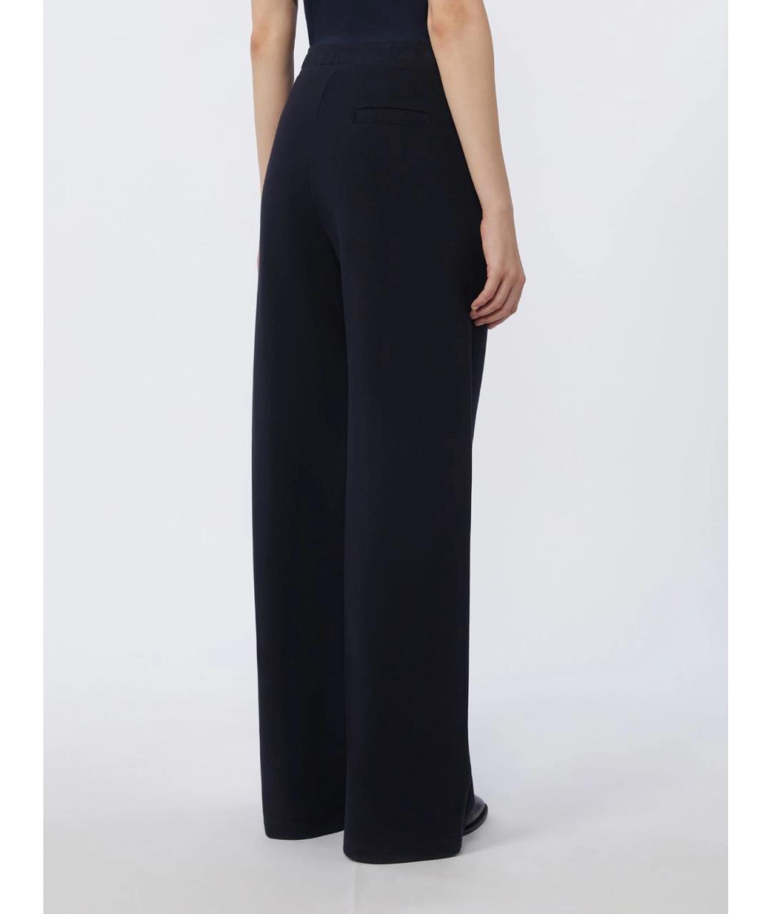 'S MAX MARA Синие хлопковые прямые брюки, фото 4