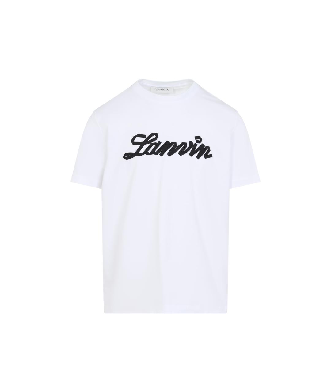 LANVIN Белая хлопковая футболка, фото 1