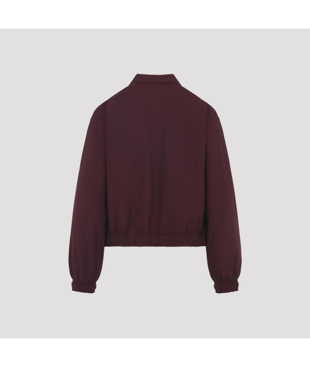 PRADA Бордовая полиэстеровая куртка, фото 3