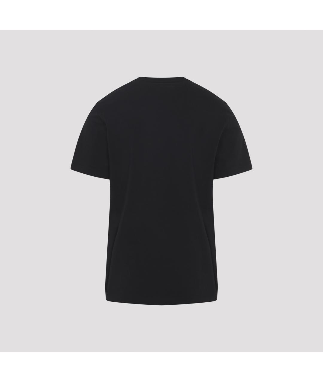 MONCLER Черная хлопковая футболка, фото 2