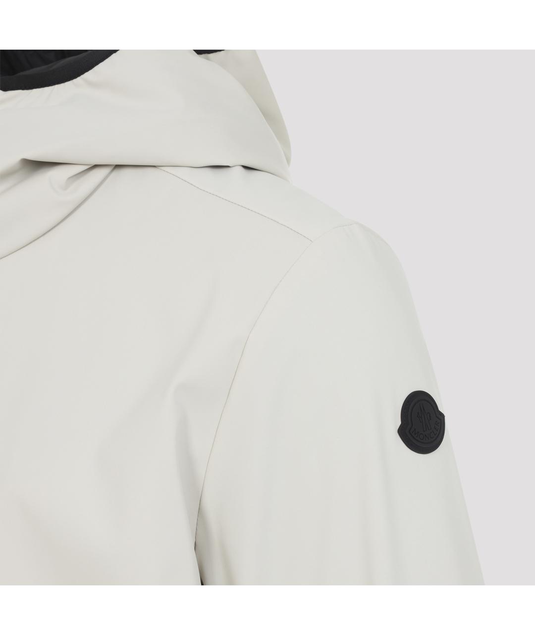 MONCLER Бежевая полиамидовая куртка, фото 4