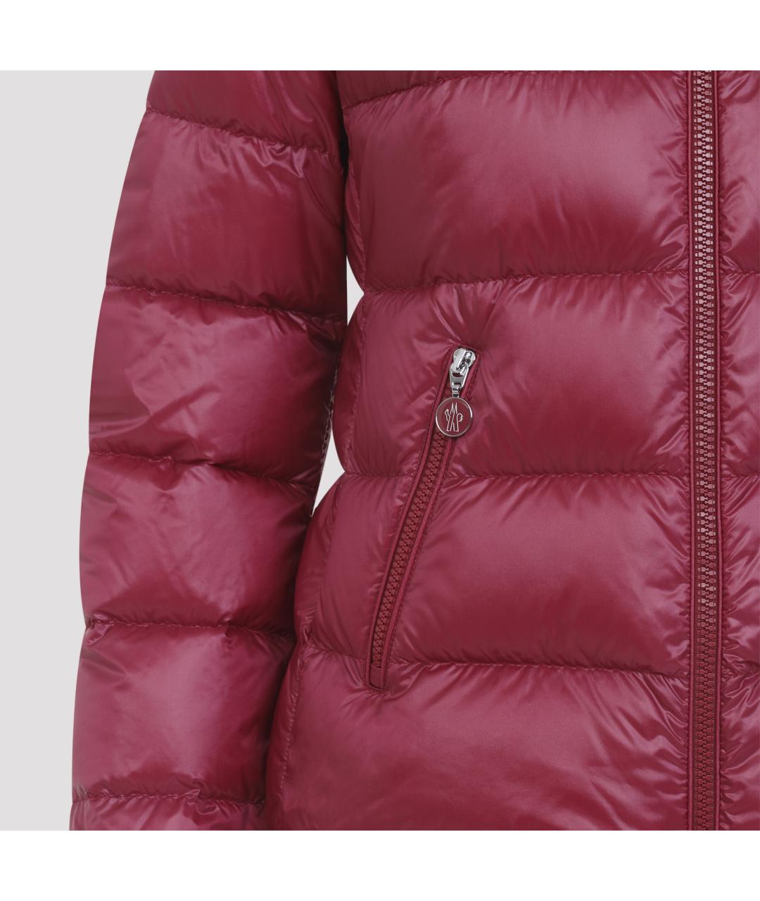 MONCLER Красная полиамидовая куртка, фото 4