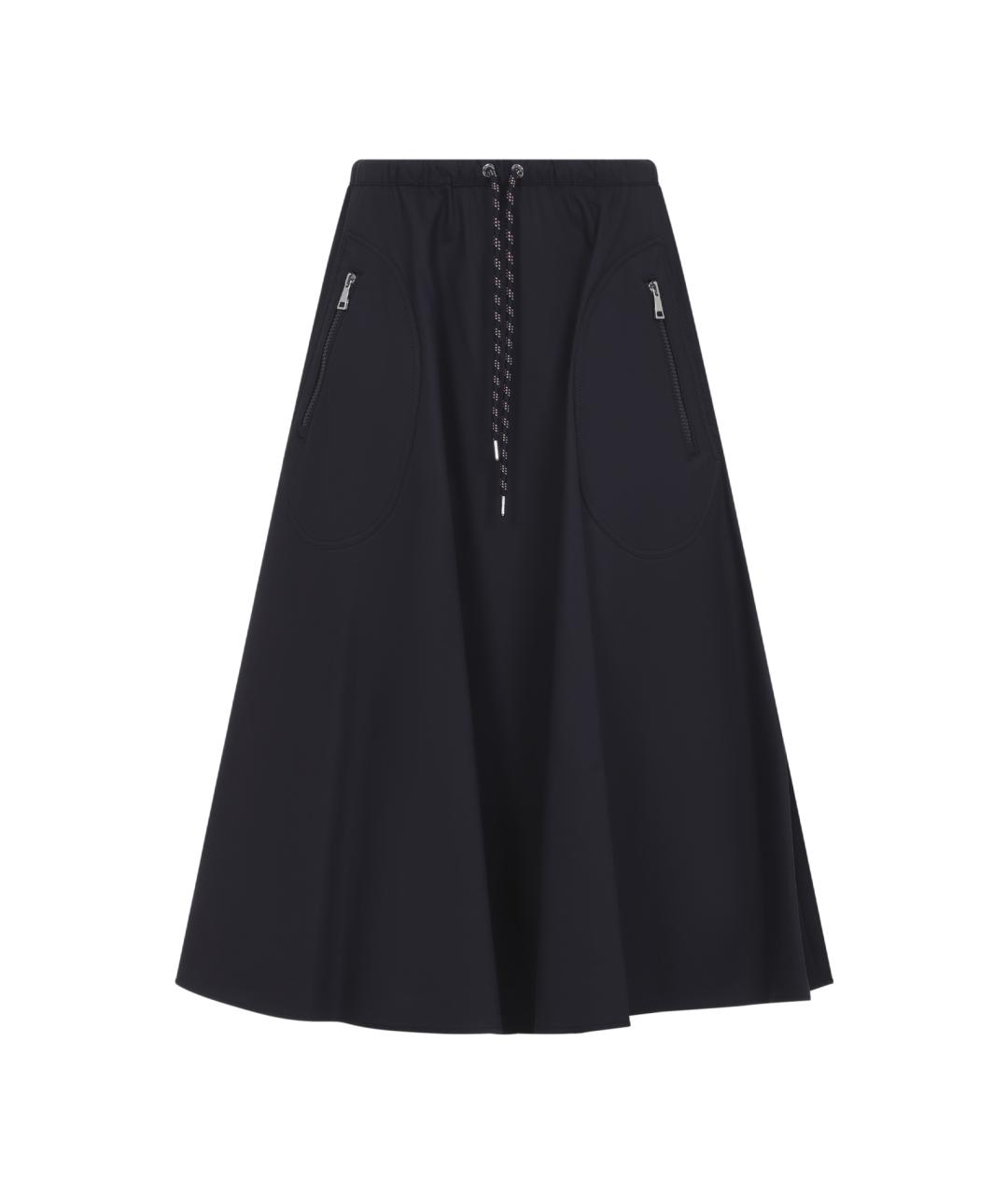 MONCLER Синяя хлопковая юбка миди, фото 1