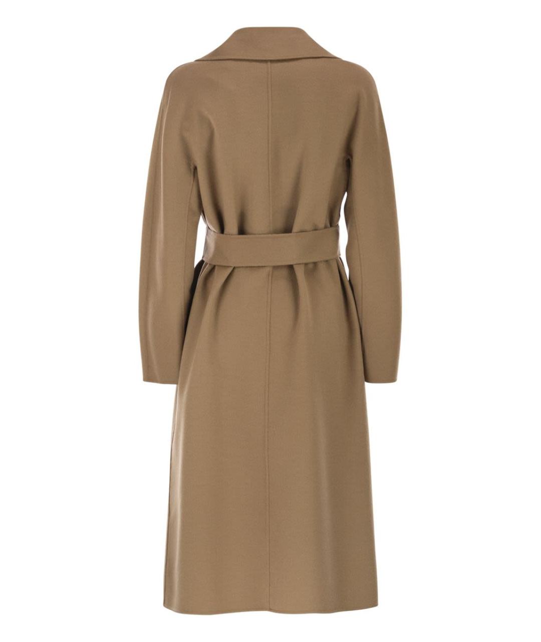 MAX MARA STUDIO Бежевое шерстяное пальто, фото 2