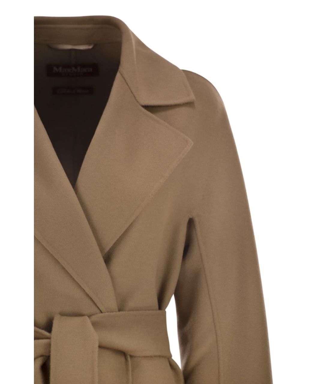 MAX MARA STUDIO Бежевое шерстяное пальто, фото 4