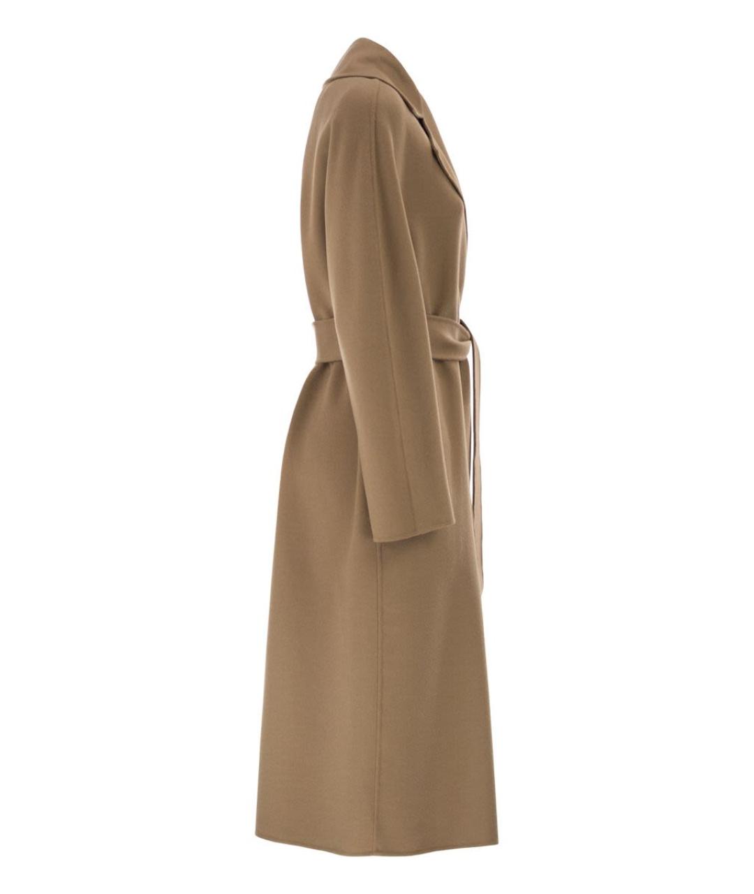 MAX MARA STUDIO Бежевое шерстяное пальто, фото 3