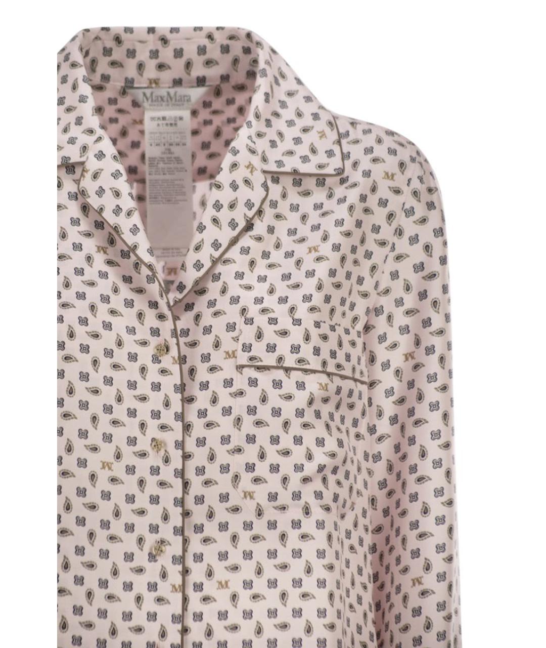 MAX MARA Розовая шелковая рубашка, фото 4