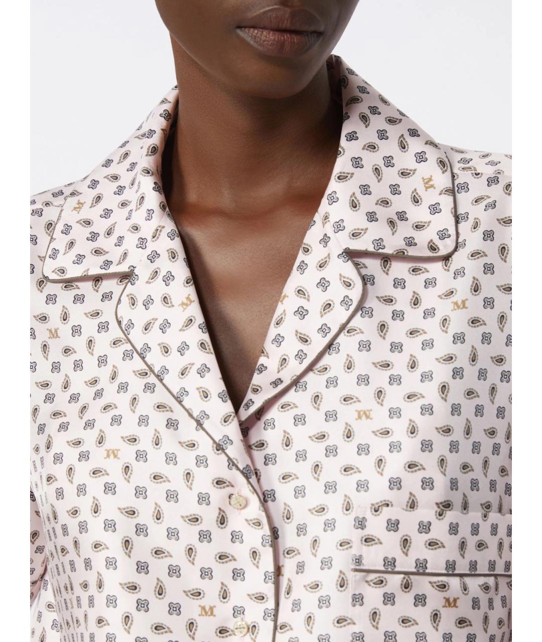 MAX MARA Розовая шелковая рубашка, фото 5