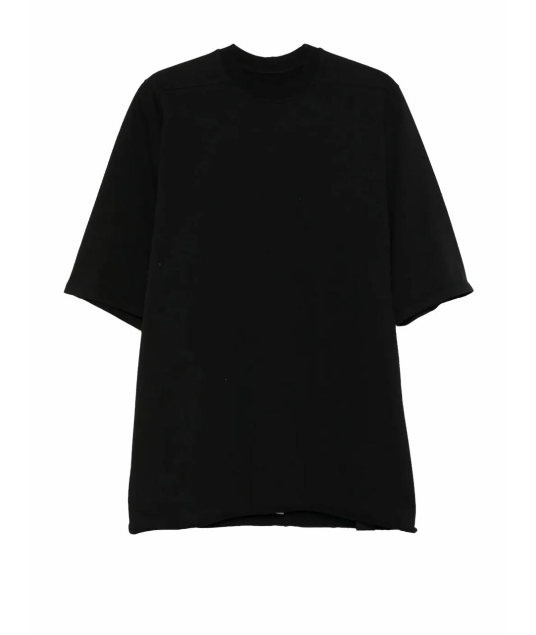 RICK OWENS Черная хлопковая футболка, фото 1