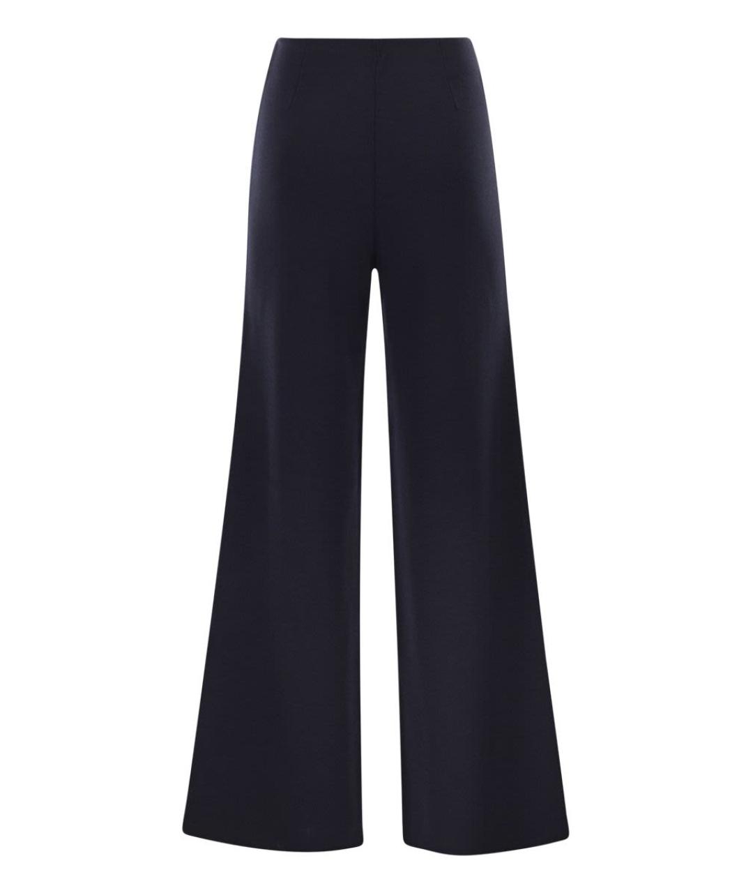 MAX MARA Синие вискозные прямые брюки, фото 2