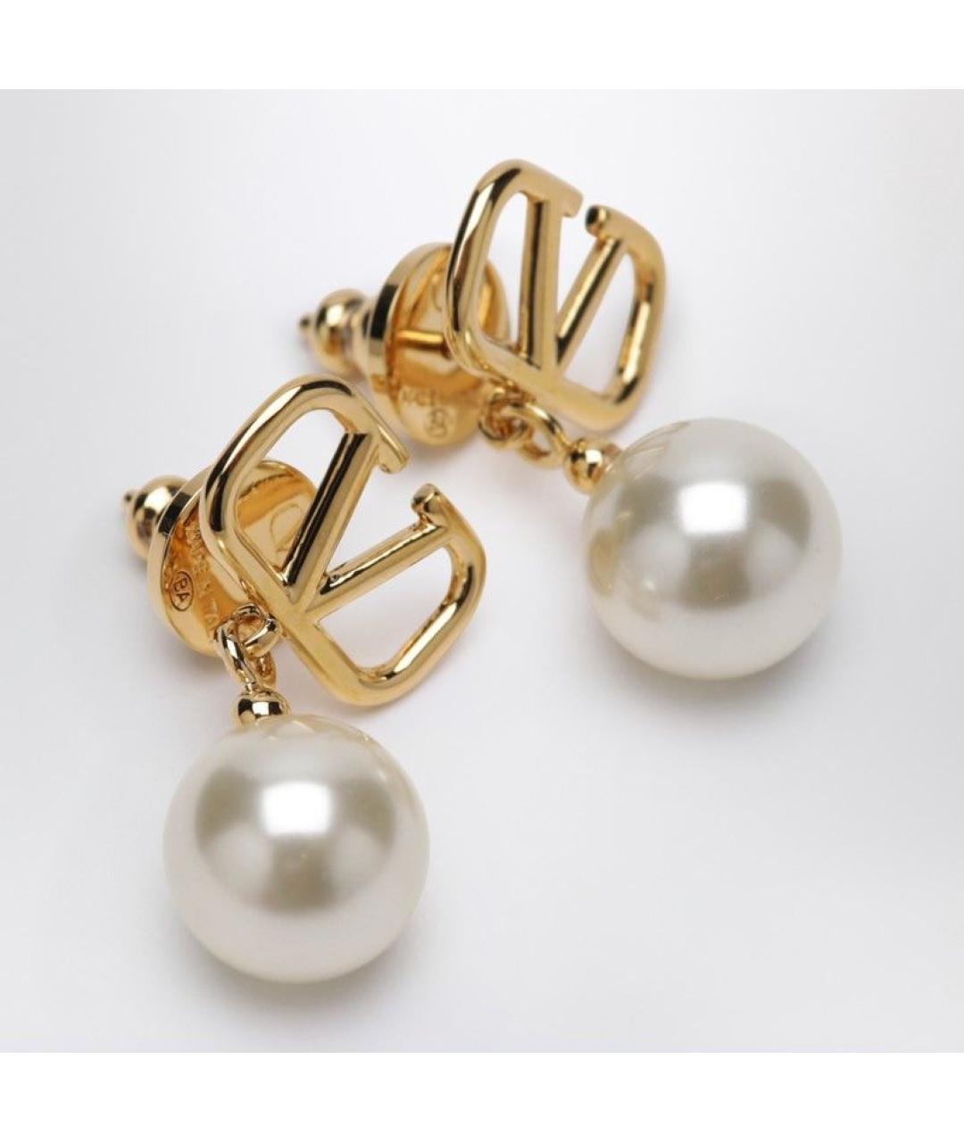 VALENTINO Золотые металлические серьги, фото 2