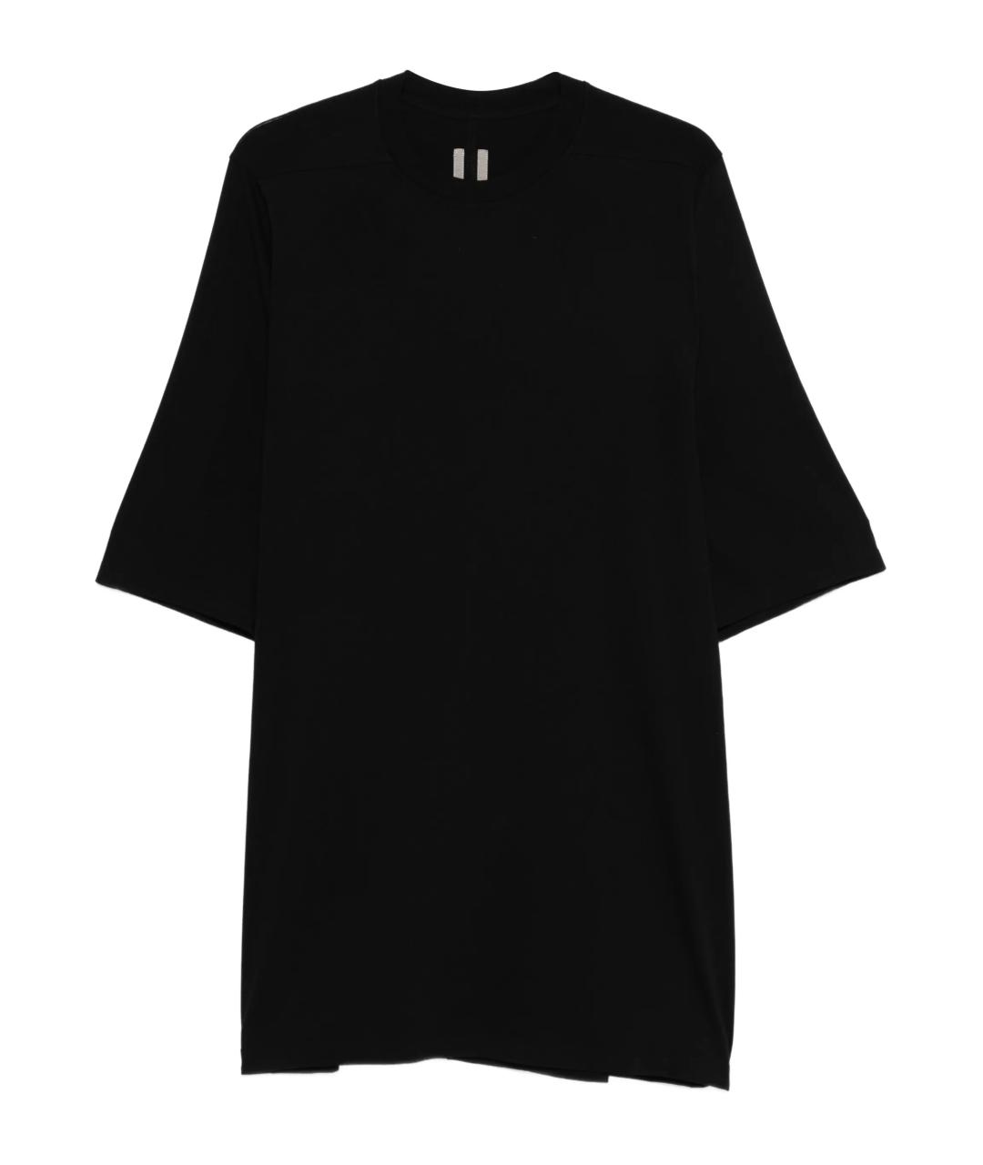 RICK OWENS Черная хлопковая футболка, фото 1