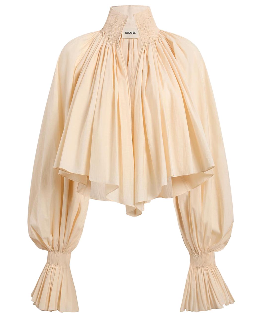 KHAITE Белая хлопковая блузы, фото 1