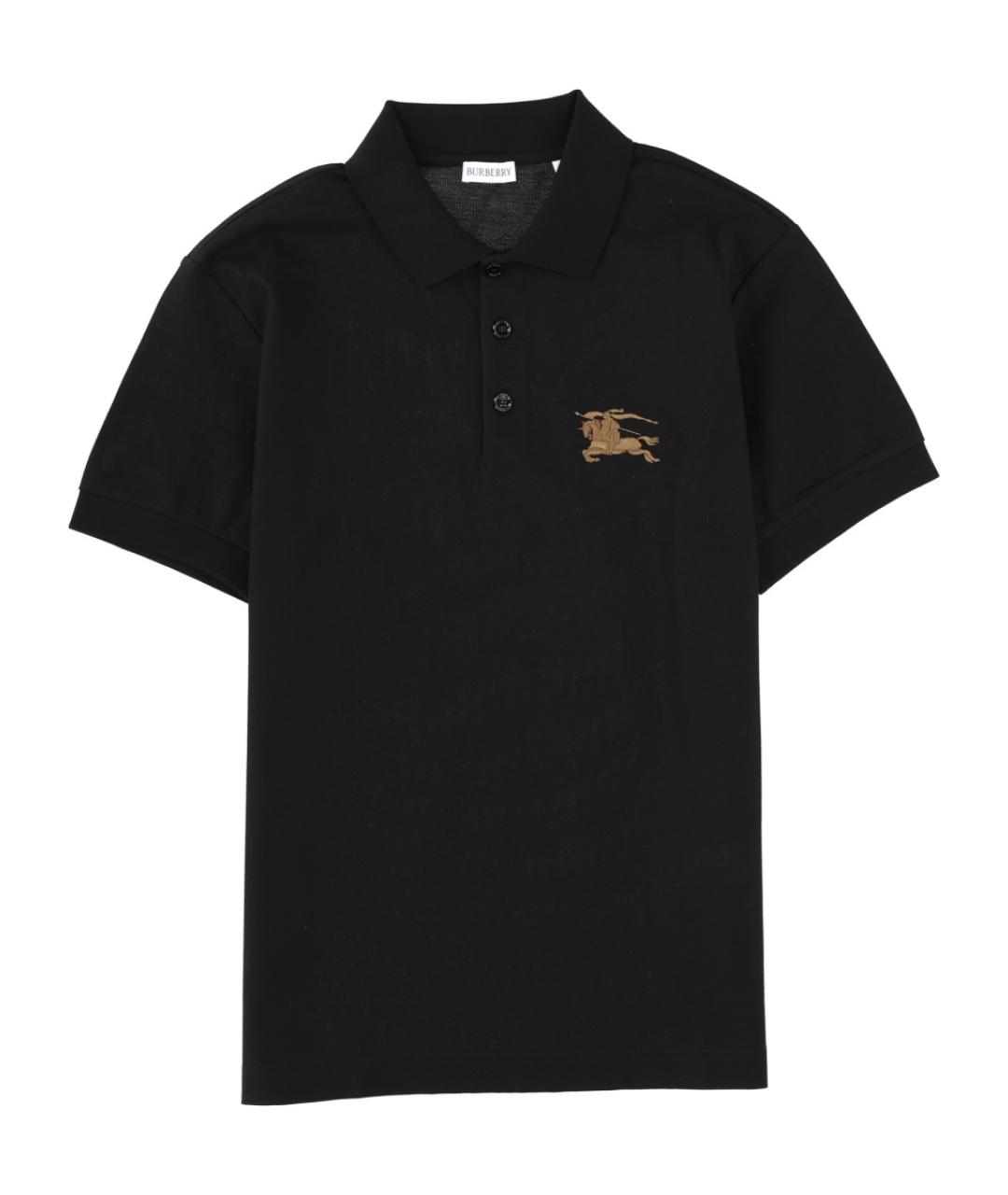 BURBERRY Черная хлопковая футболка, фото 1