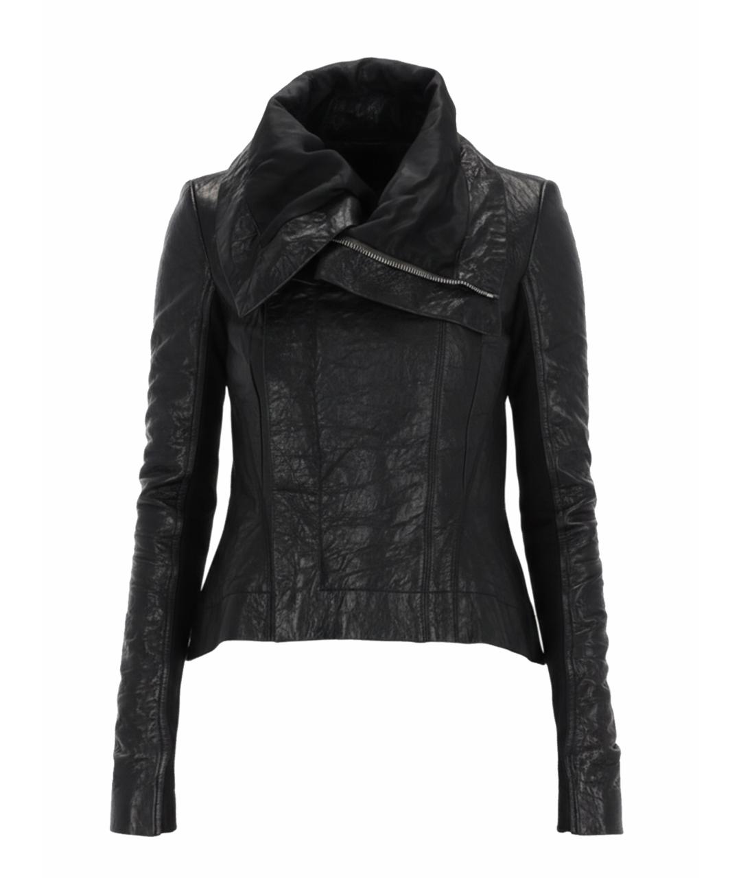 RICK OWENS Черная кожаная куртка, фото 1