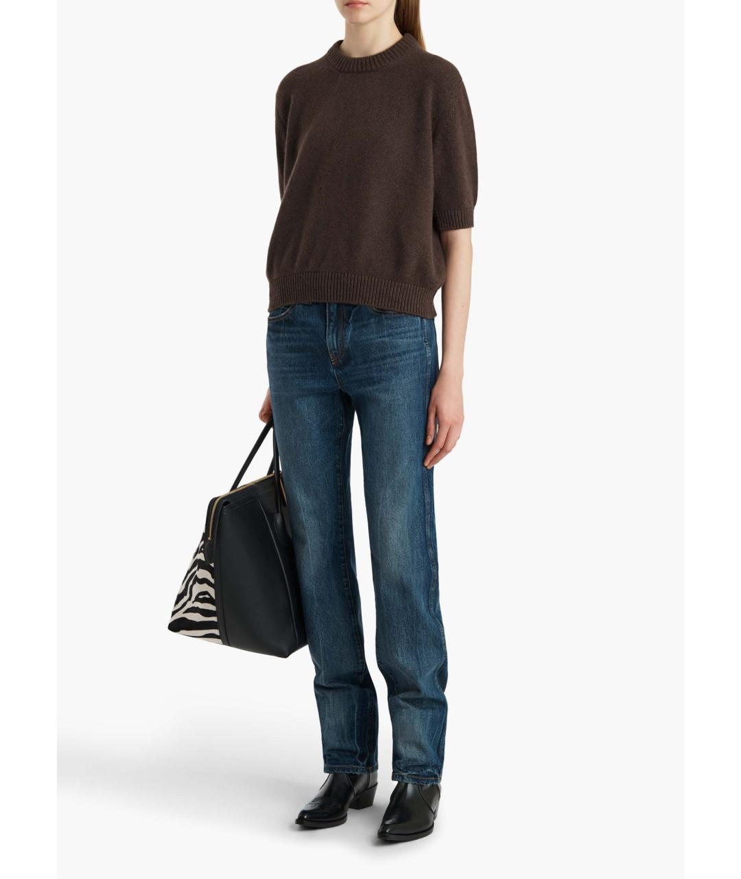 KHAITE Коричневый кашемировый джемпер / свитер, фото 2