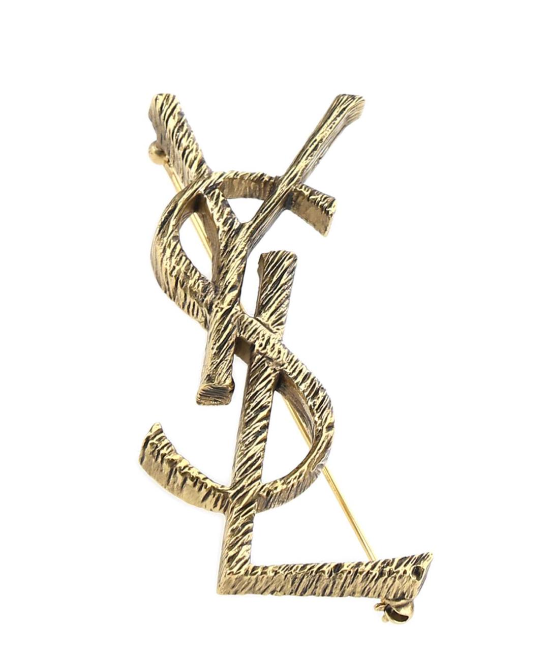 SAINT LAURENT Золотая металлическая булавка / брошь, фото 2