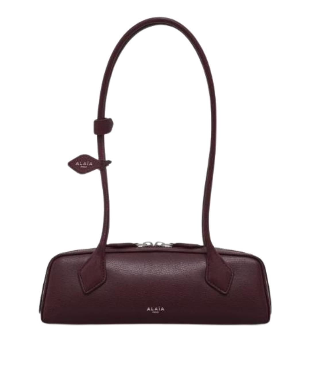 ALAIA Бордовая кожаная сумка через плечо, фото 1
