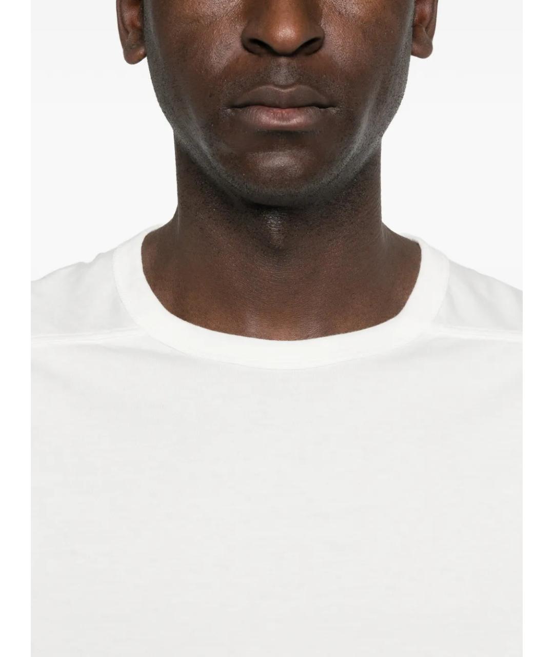 RICK OWENS Белая хлопковая футболка, фото 5