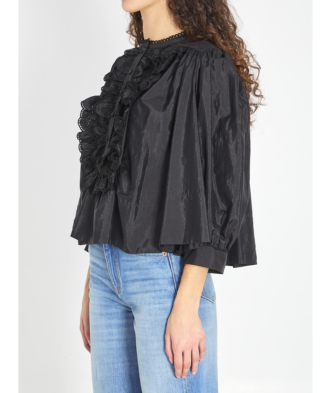 CHLOE Черная полиамидовая блузы, фото 3