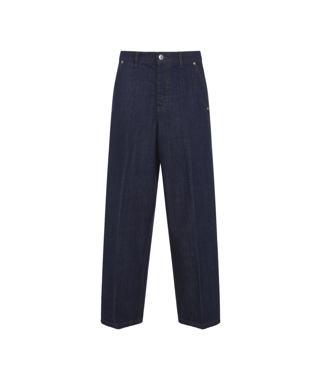 Ami Paris Синие хлопковые прямые джинсы, фото 1