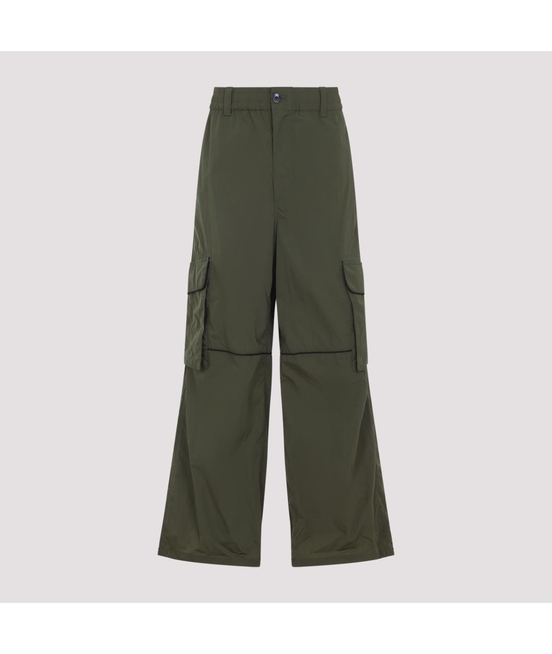 MARNI Зеленые полиамидовые повседневные брюки, фото 2