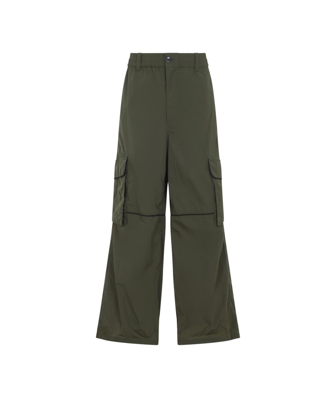 MARNI Зеленые полиамидовые повседневные брюки, фото 1