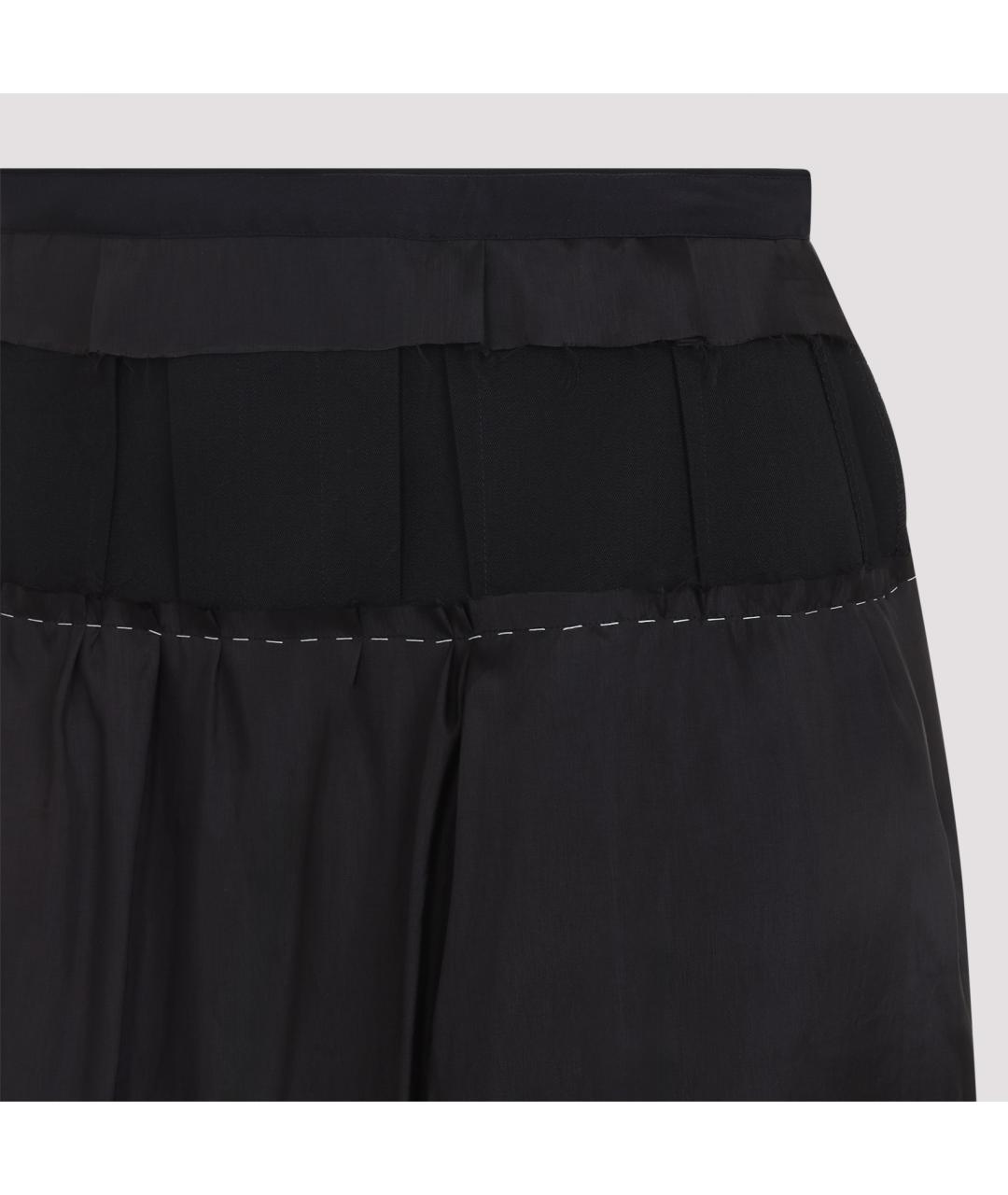 MAISON MARGIELA Черная вискозная юбка миди, фото 4