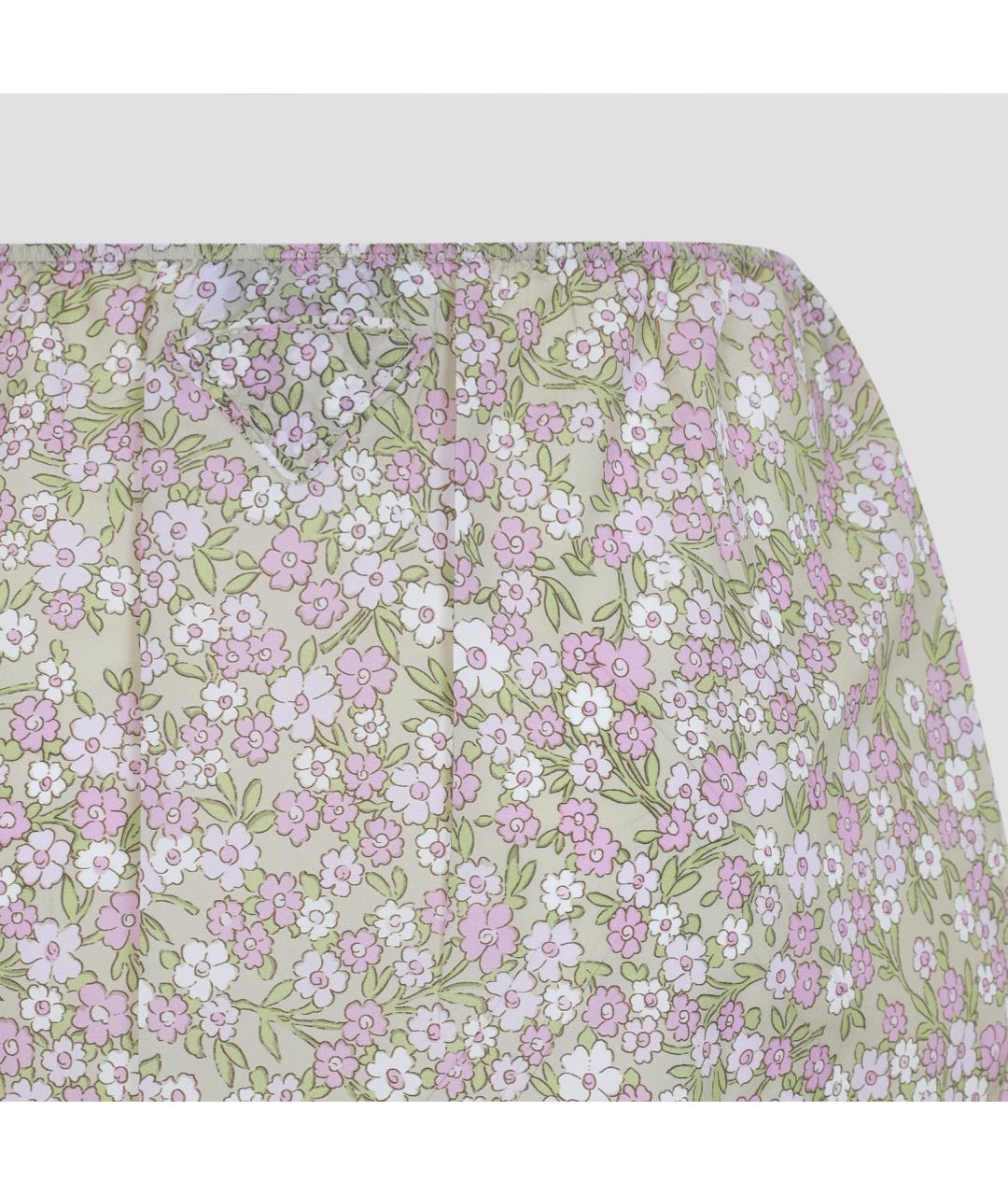 PRADA Мульти полиамидовая юбка миди, фото 4