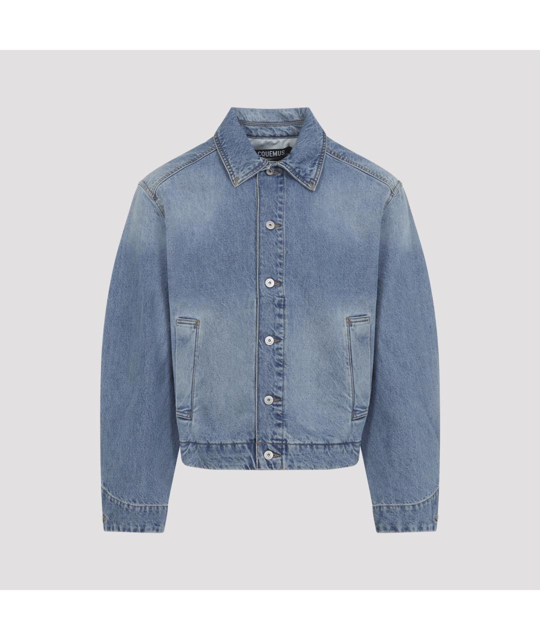 JACQUEMUS Голубая хлопковая куртка, фото 2