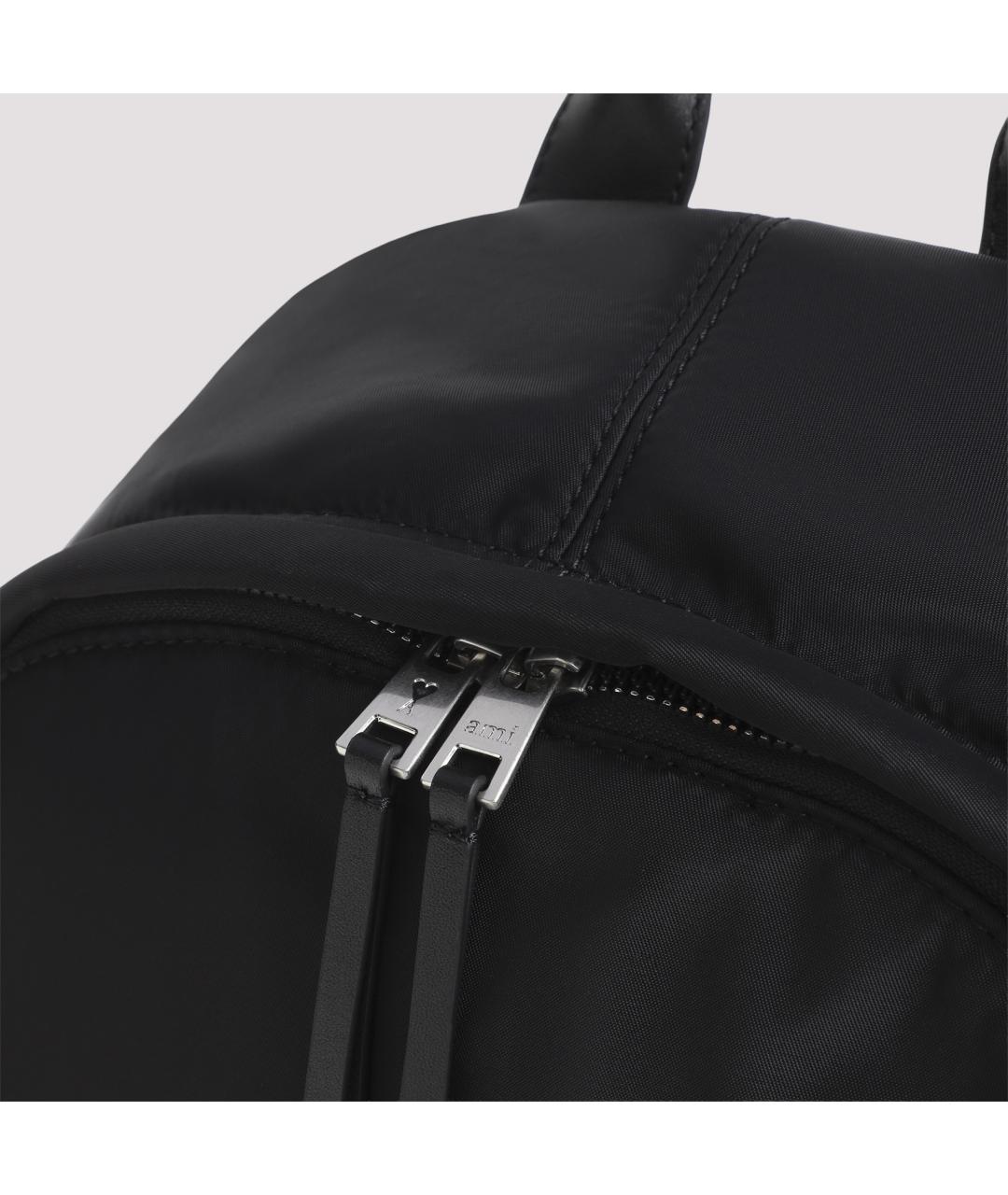 Ami Paris Черный синтетический рюкзак, фото 5