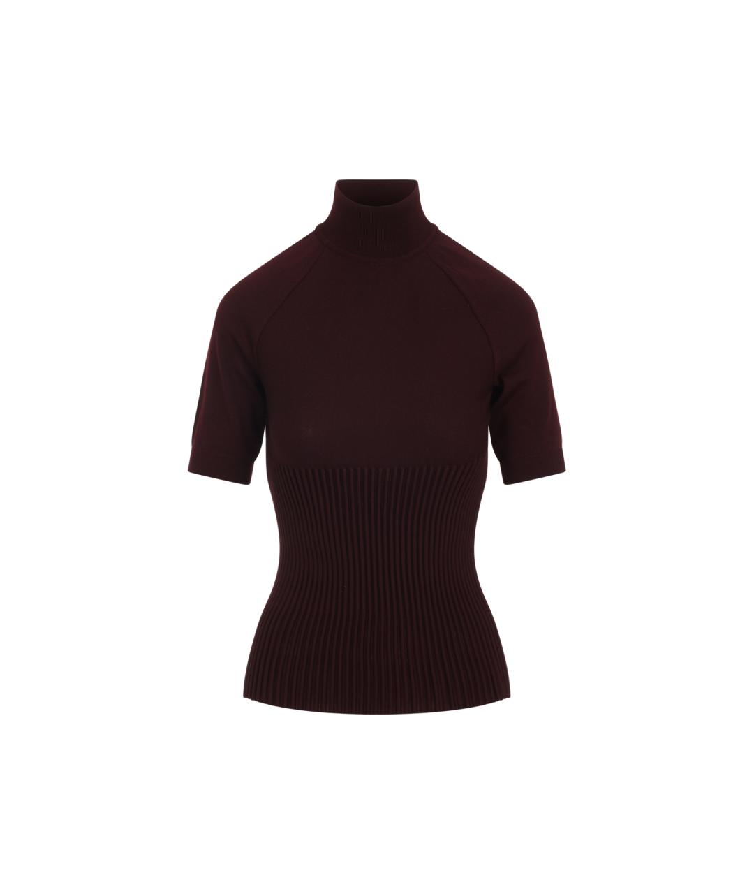 ALAIA Бордовая шерстяная футболка, фото 1